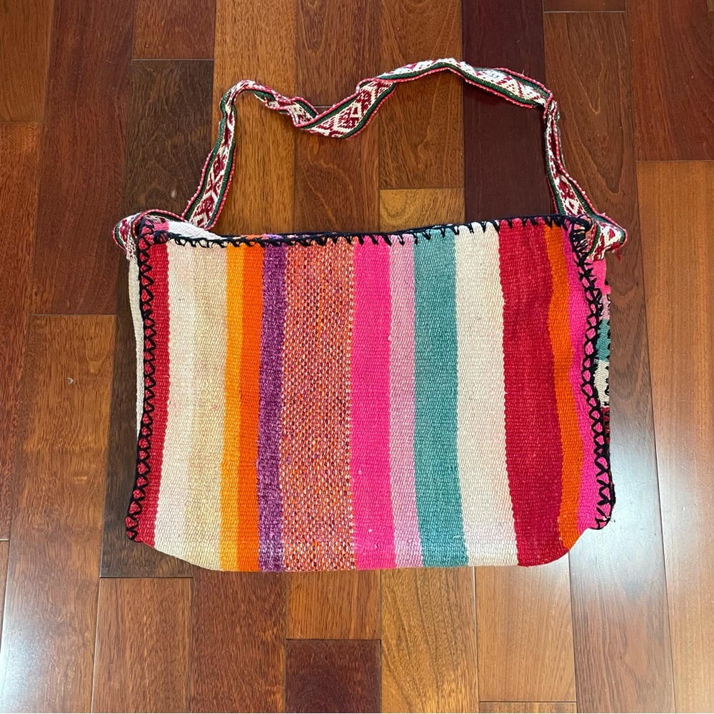 Boho Artisan Weekender Bag Duffel Bag Handmade‎ Large Colorful Peruvian Large